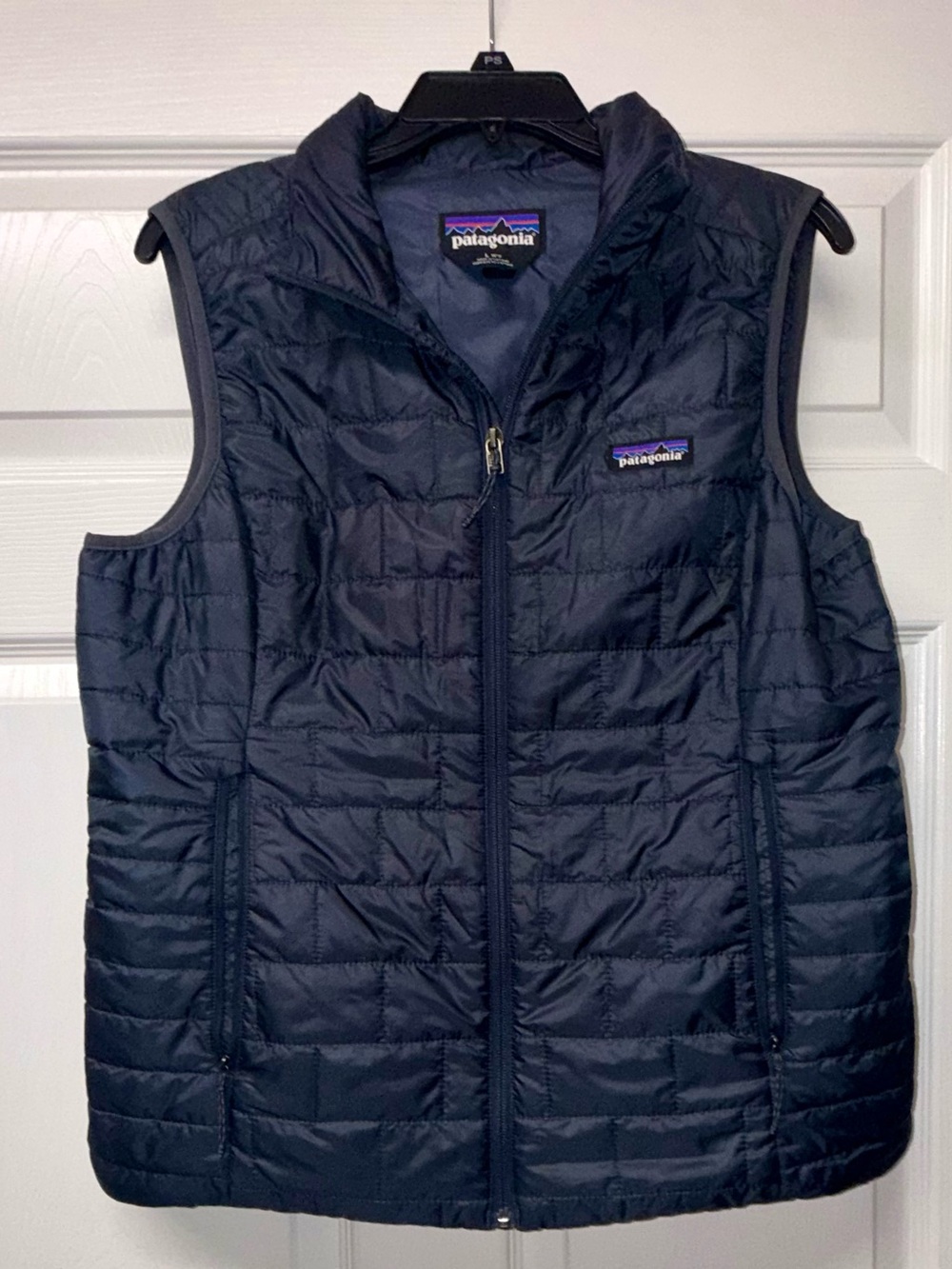 Women’s Patagonia Nano Puff Vest Dark Navy Blue PrimaLoft Quilt Puffer | Size: L